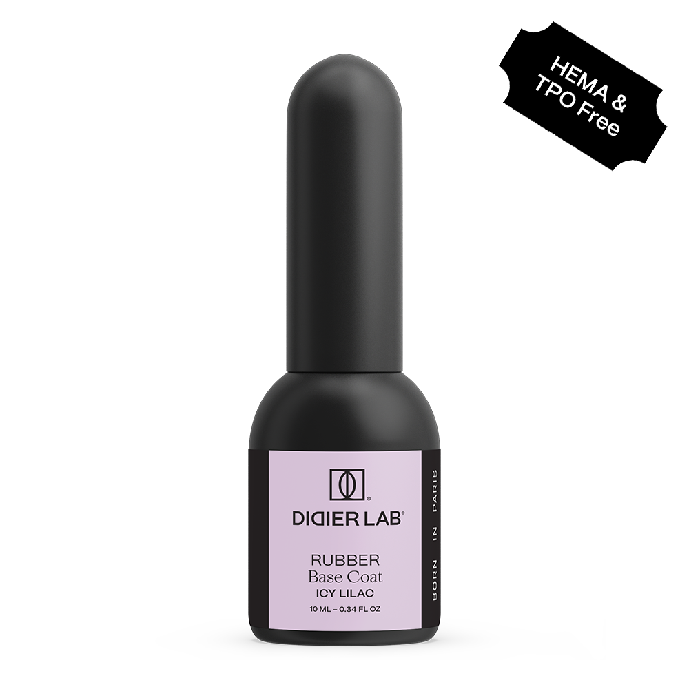 RUBBER BASE COAT, ICY LILAC, "DIDIER LAB", 10ML