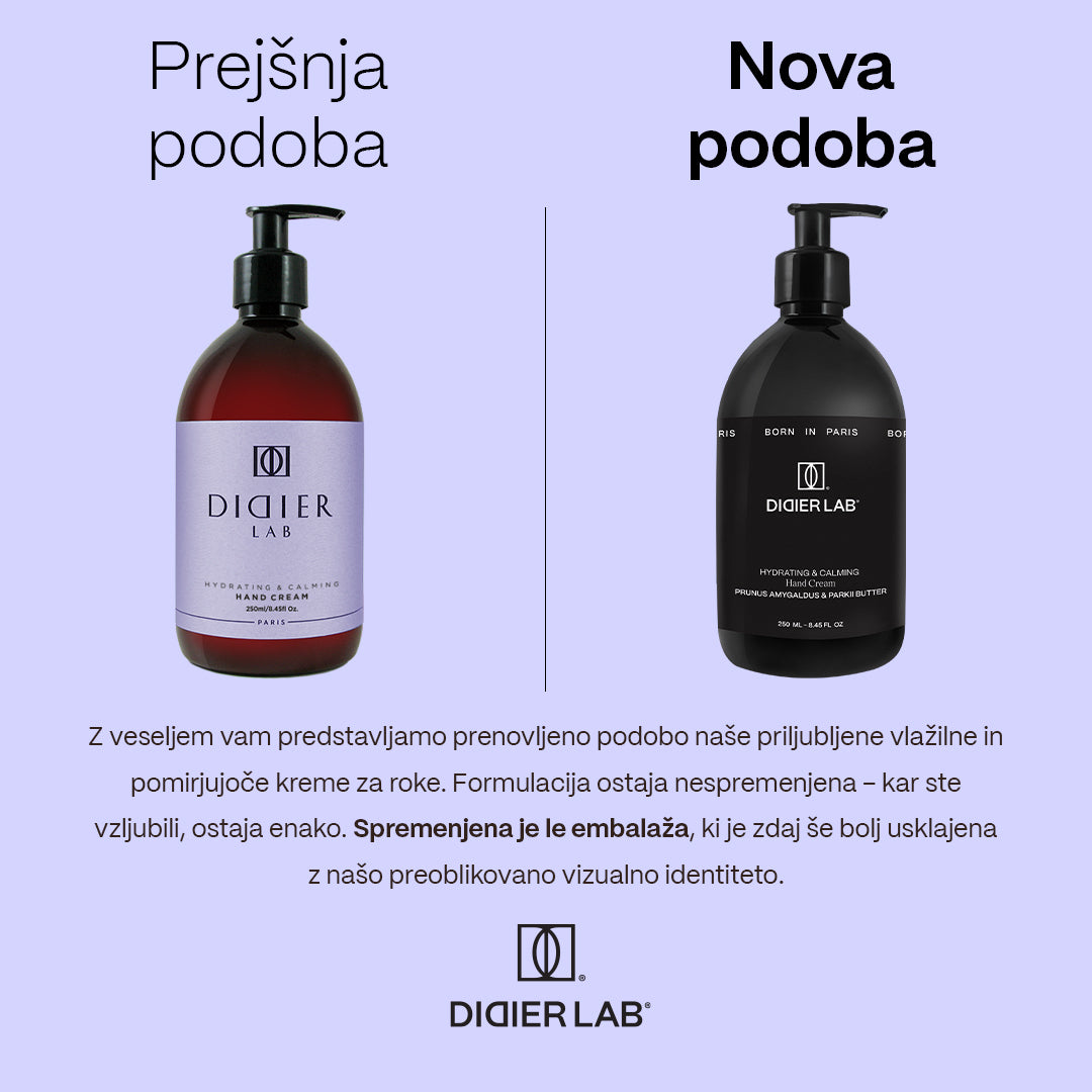 Vlažilna in pomirjujoča krema za roke "DIDIER LAB", 250 ML