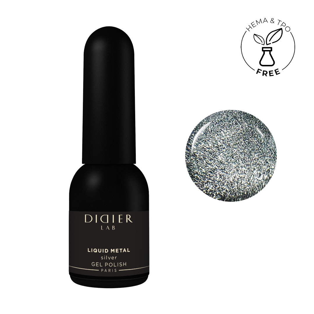 Gel Lak "Didier Lab" Liquid Metal, Silver