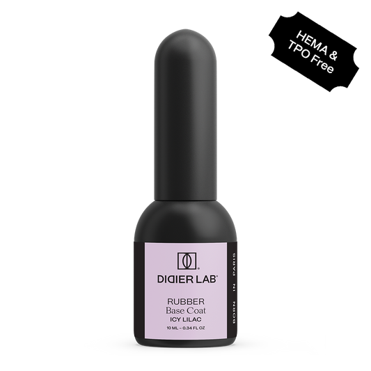 RUBBER BASE COAT, ICY LILAC, "DIDIER LAB", 10ML