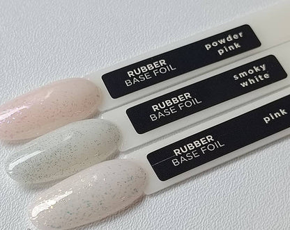 Rubber Base Foil gel lak, powder pink, 10ml