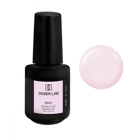 Gradilni gel BBIO "Didier Lab", Pink Mask Glitter, 15ml