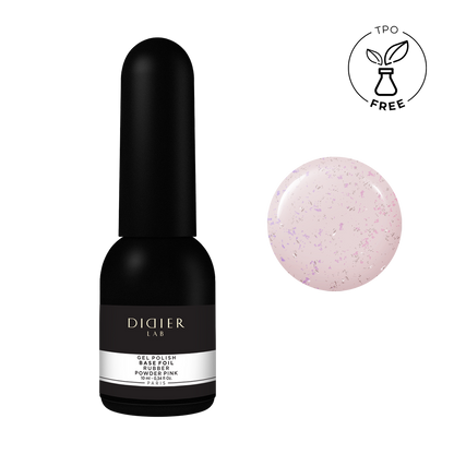 Rubber Base Foil gel lak, powder pink, 10ml
