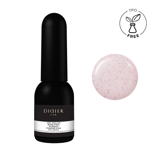 Rubber Base Foil gel lak, powder pink, 10ml