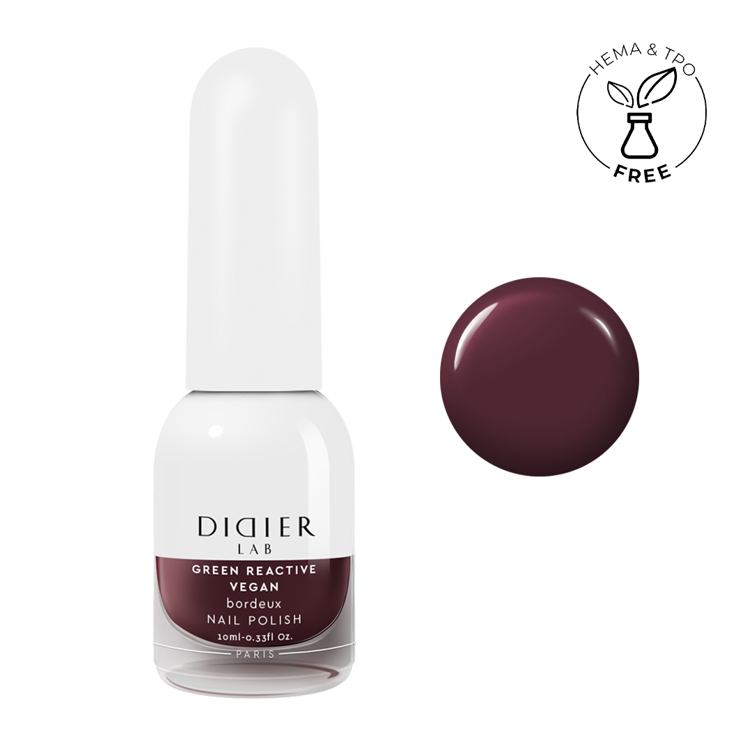 Green reactive, veganski lak za nohte "Didier Lab", bordeux, 10ml