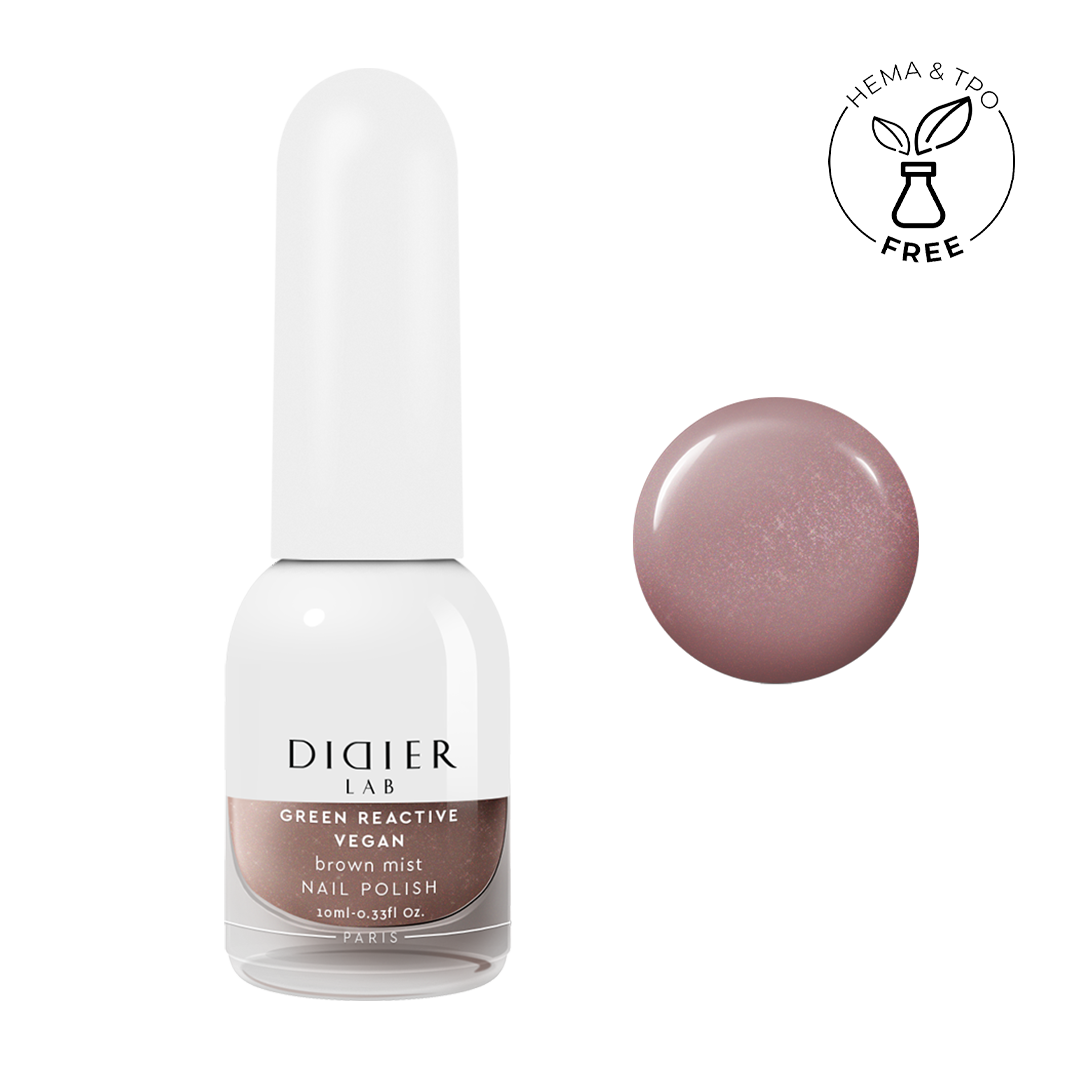 Green reactive, veganski lak za nohte"Didier Lab", brown mist, 10ml