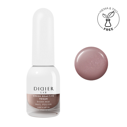 Green reactive, veganski lak za nohte"Didier Lab", brown mist, 10ml