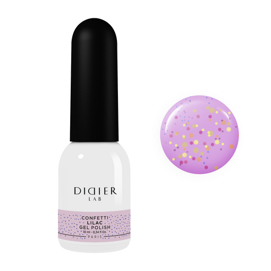 GEL LAK "DIDIER LAB", CONFETTI, LILAC 10ML