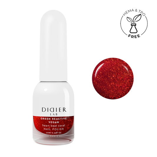 Green reactive, veganski lak za nohte "Didier Lab", heart beat coral, 10ml