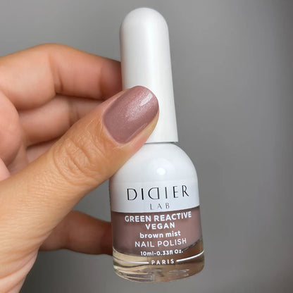 Green reactive, veganski lak za nohte"Didier Lab", brown mist, 10ml