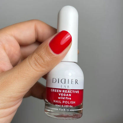 Green reactive, veganski lak za nohte "Didier Lab", wild fire, 10ml