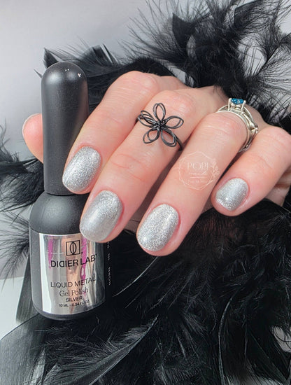 Gel Lak "Didier Lab" Liquid Metal, Silver