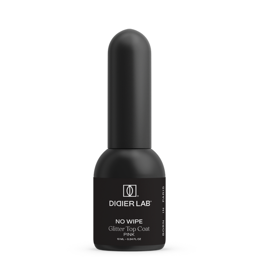 GEL LAK "DIDIER LAB", GLITTER TOP COAT, PINK, 10ML