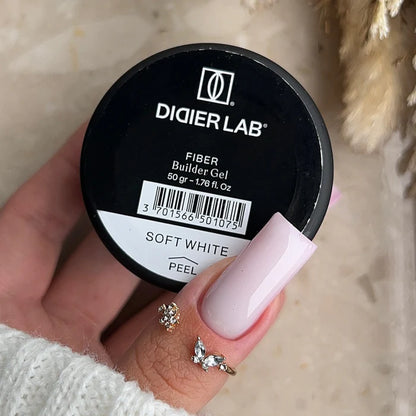 Fiber builder gel "Didier Lab", Soft white, 50gr