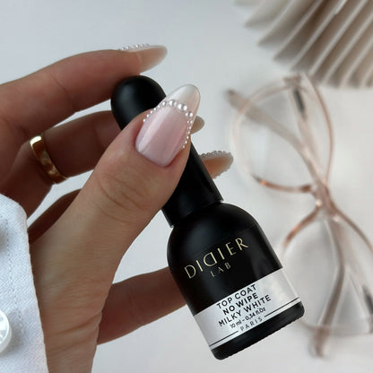 Top coat no wipe "Didier lab", Milky White, 10ml