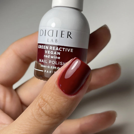 Green reactive, veganski lak za nohte "Didier Lab", red wine, 10ml