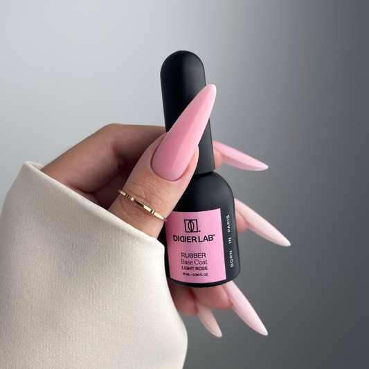 "DIDIER LAB" PODLAK RUBBER BASE COAT, LIGHT ROSE, 10ML