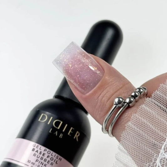 Rubber Base Foil gel lak, pink, 10ml