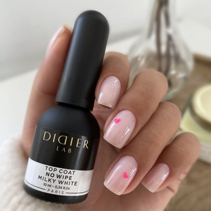 Top coat no wipe "Didier lab", Milky White, 10ml