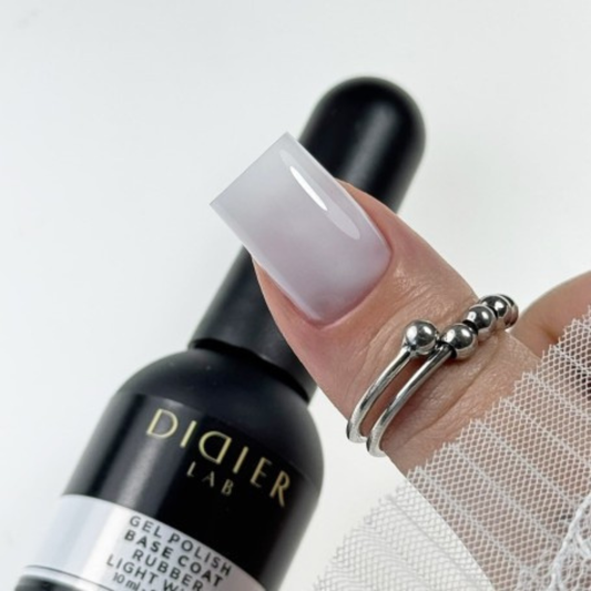 "DIDIER LAB" PODLAK RUBBER BASE COAT, LIGHT WHITE, 10ML