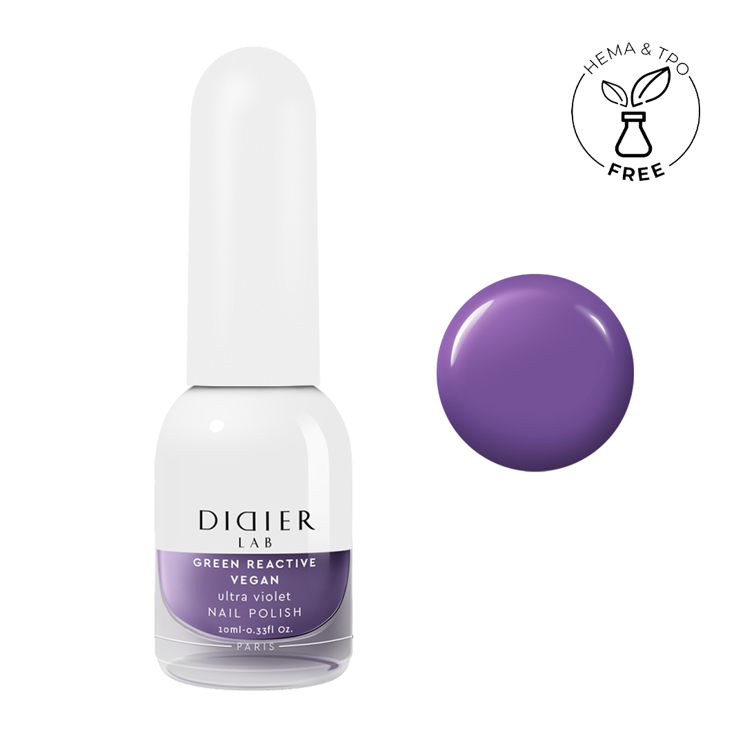 Green reactive, veganski lak za nohte "Didier Lab", ultra violet, 10ml