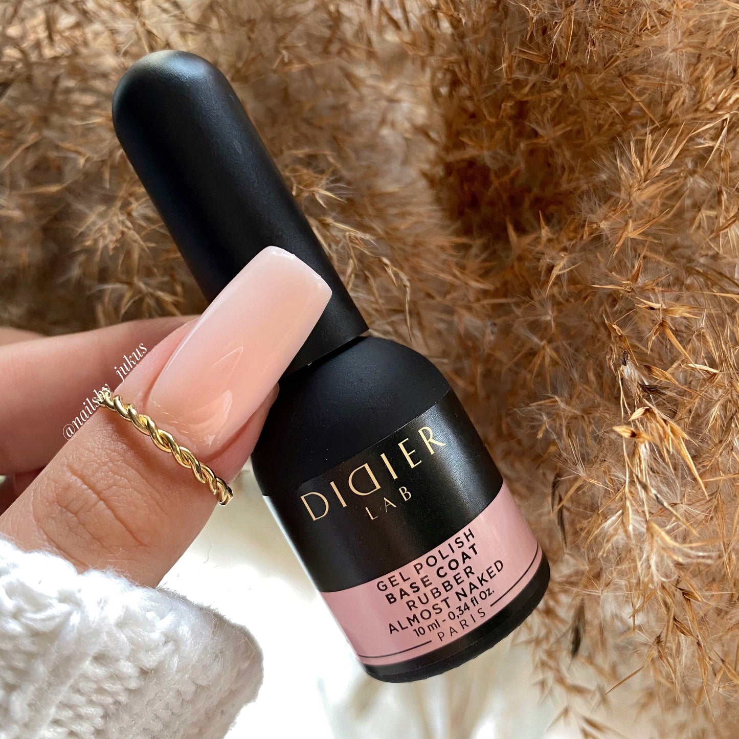 "DIDIER LAB" PODLAK RUBBER BASE COAT, ALMOST NAKED, 10ML