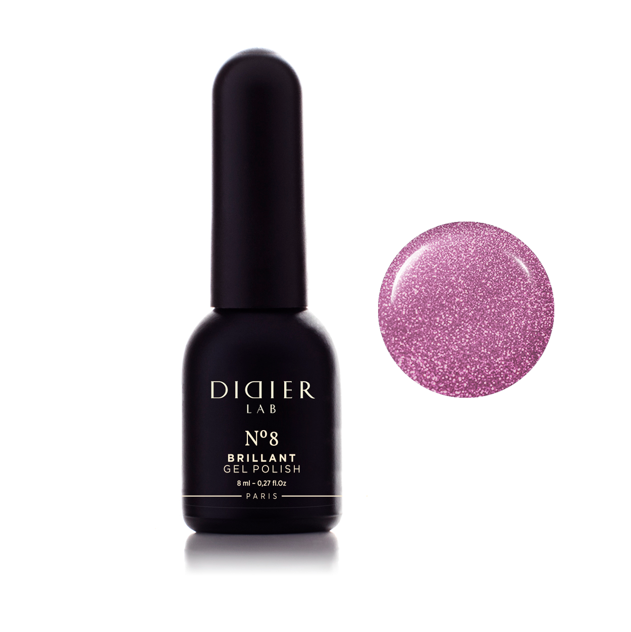 Gel lak "Didier Lab", Brillant, No8, 8ml