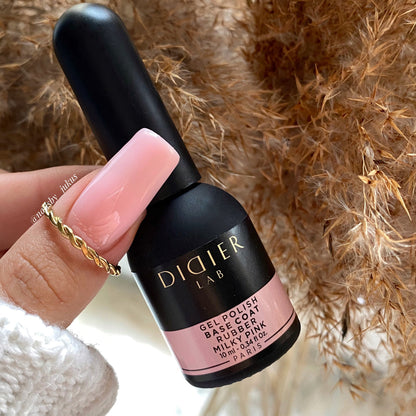 "DIDIER LAB" PODLAK RUBBER BASE COAT, MILKY PINK, 10ML