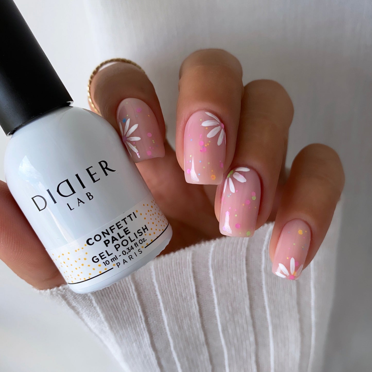 GEL LAK "DIDIER LAB", CONFETTI, PALE 10ML