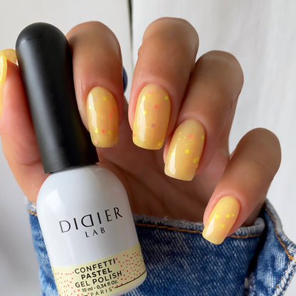 GEL LAK "DIDIER LAB", CONFETTI, PASTEL 10ML