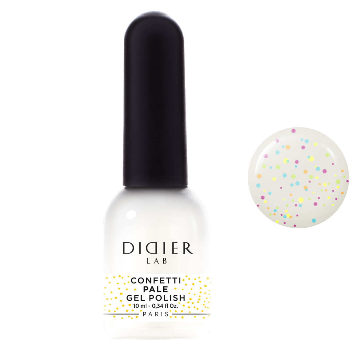 GEL LAK "DIDIER LAB", CONFETTI, PALE 10ML