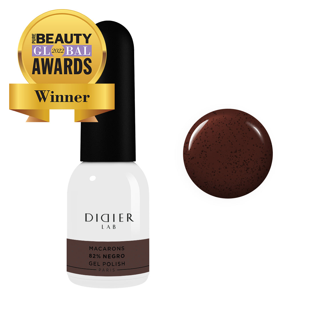 GEL LAK "DIDIER LAB", MACARONS, 82% NEGRO 10 ML