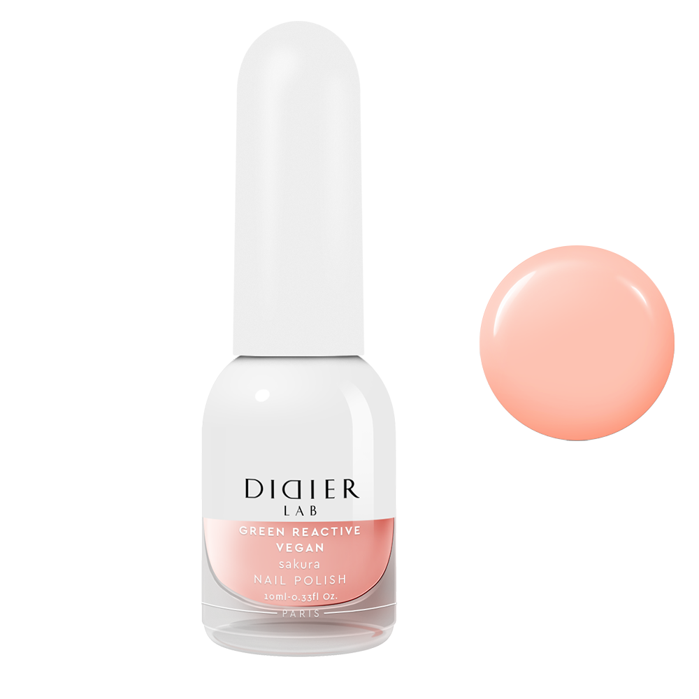 Green reactive, veganski lak za nohte"Didier Lab", sakura, 10ml